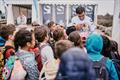 2024 Formula Kite World Championships in Hyères: Axel Mazella entertaining some local school kids visiting the venue