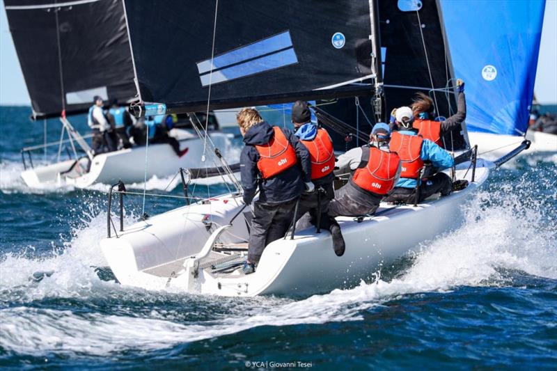 Zhik Race Team (GBR694) of Miles Quinton with Geoff Carveth helming - Melges 24 European Sailing Series 2024 in Trieste, Italy photo copyright YCA / ITA M24 Class / Giovanni Tesei taken at Yacht Club Adriaco and featuring the Melges 24 class