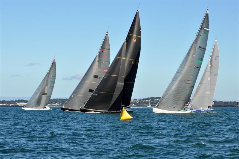 The Modern fleet during the 12 Metre North American Championship photo copyright SallyAnne Santos / Windlass Creative taken at Ida Lewis Yacht Club and featuring the 12m class