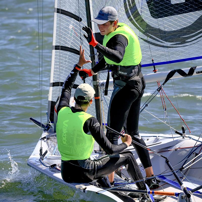 13ft Skiff Champions - Theo Franklin - Coby Napper - 2023-24 13ft Skiff Australian Championships photo copyright SailMedia taken at St George Sailing Club and featuring the 13ft Skiff class