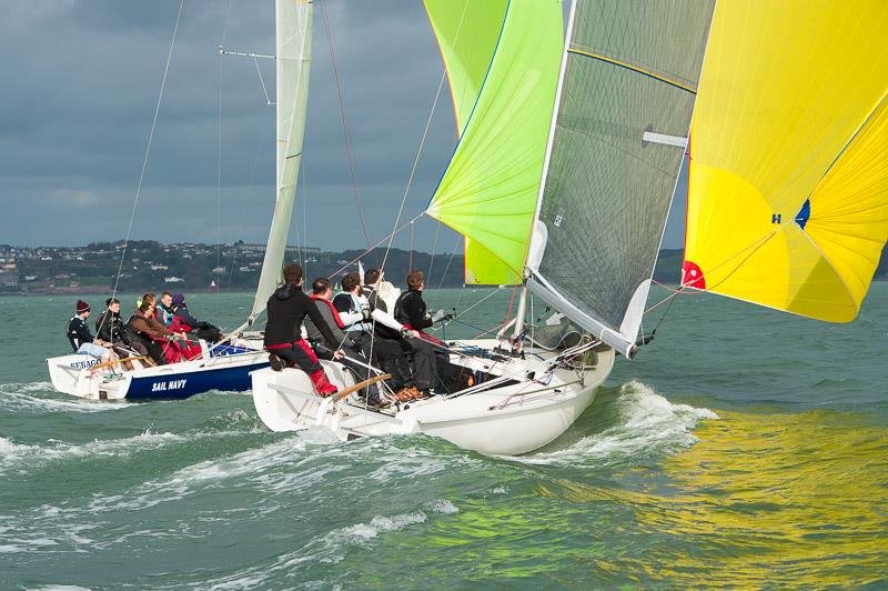 A nice flash of colour from the 1720 fleet on day 5 of the CH Marine Autumn Series at Crosshaven photo copyright Robert Bateman taken at Royal Cork Yacht Club and featuring the 1720 class