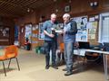 Chipstead SC Radio Sailing IOM Unicorn Trophy: Dave Allinson presenting winner Craig Richards with his prize © Stuart Ord-Hume