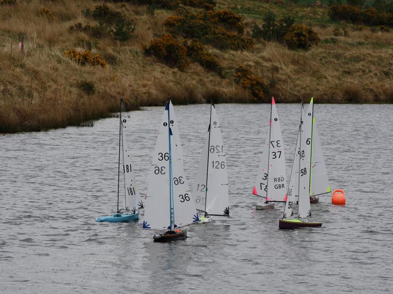 Running practice during the Model Yacht Race Training at Knockburn photo copyright Ali Law taken at  and featuring the One Metre class