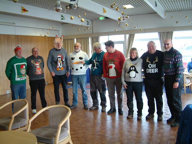 Christmas jumpers for the IOM racing at Fleetwood photo copyright Tony Wilson taken at Fleetwood Model Yacht Club and featuring the One Metre class