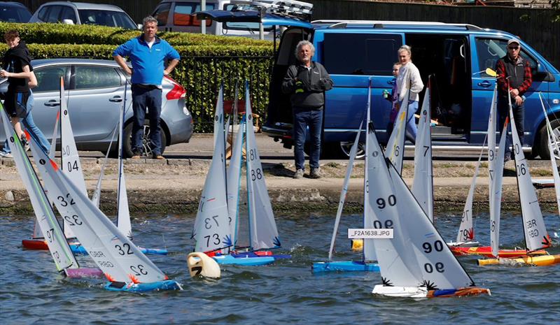IOM Nationals at Poole: Action at the leeward mark on day 1 - photo © Malcolm Appleton