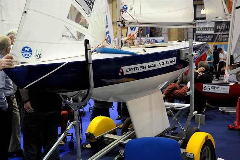 A brand new fleet of 16 one-person keelboats for the RYA's Paralympic Pathway photo copyright Chris Churchill / RYA taken at RYA Dinghy Show and featuring the 2.4m class