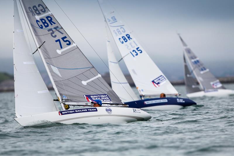 Helena Lucas on day 1 of the Sail for Gold Regatta photo copyright Paul Wyeth / RYA taken at Weymouth & Portland Sailing Academy and featuring the 2.4m class