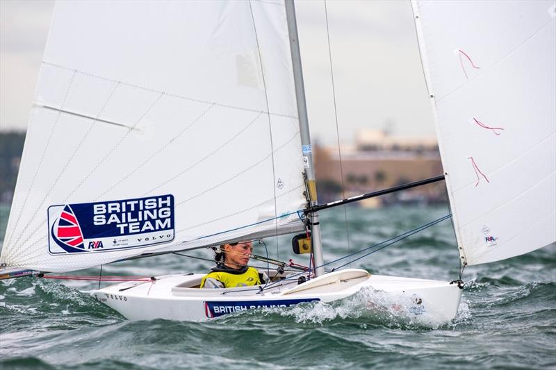Helena Lucas sailing to Sailing World Cup Miami gold in the 2.4mR photo copyright Richard Langdon / Ocean Images taken at Coconut Grove Sailing Club and featuring the 2.4m class