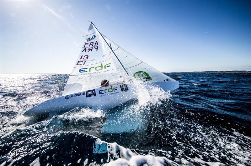 Damien Seguin at Sailing World Cup Hyeres photo copyright Pedro Martinez / Sailing Energy / World Sailing taken at COYCH Hyeres and featuring the 2.4m class