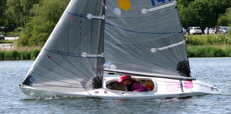 Megan Pascoe during the 2.4mR Open at Frensham Pond photo copyright Tony Machen taken at Frensham Pond Sailing Club and featuring the 2.4m class