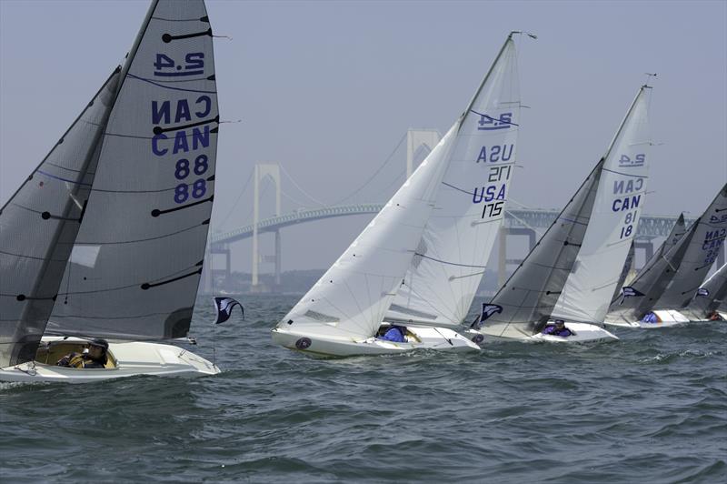 2.4mR fleet racing at the 15th Clagett photo copyright Ro Fernandez taken at Sail Newport and featuring the 2.4m class