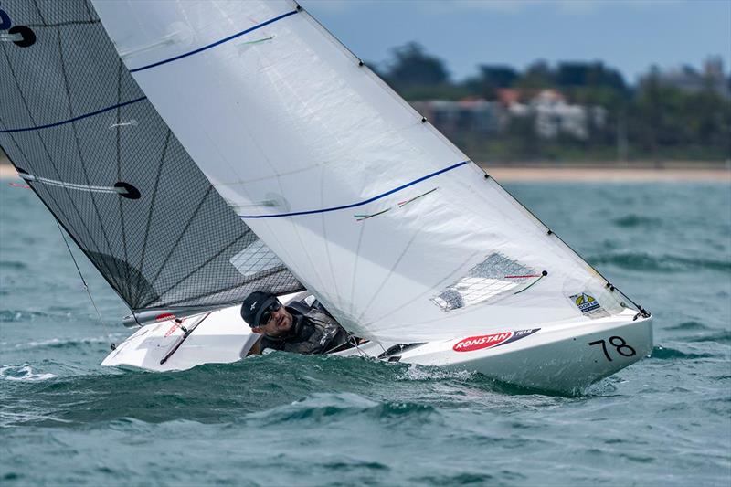 Neil Patterson racing the 2.4mR at 2024 Sail Melbourne (30 Nov - 3 Dec ) hosted by Royal Brighton Yacht Club photo copyright Beau Outteridge taken at Royal Brighton Yacht Club and featuring the 2.4m class