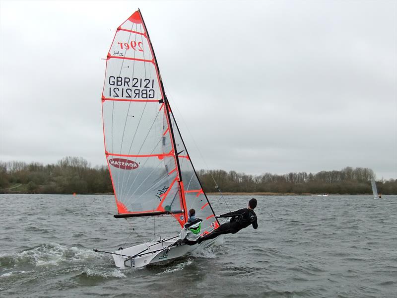 Lucy Yeates and Jamie Catchpole on day 11 of the Crewsaver Tipsy Icicle at Leigh & Lowton photo copyright Paul Allen taken at Leigh & Lowton Sailing Club and featuring the 29er class