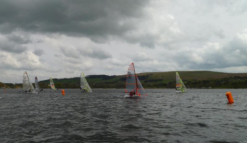The handicap fleet racing on Saturday at the Ullswater Yacht Club Skiff event photo copyright Sue Giles taken at Ullswater Yacht Club and featuring the 29er class
