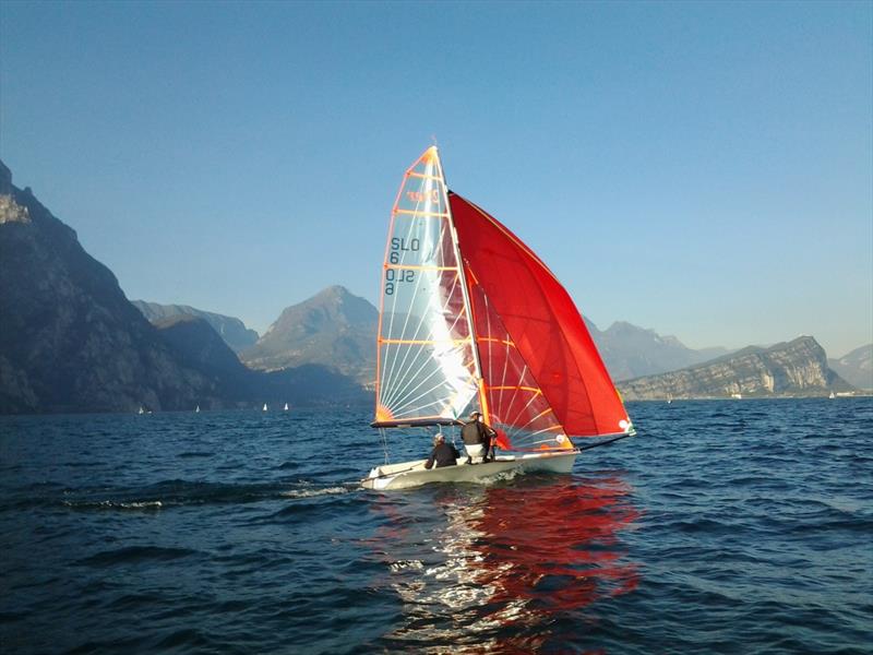29er Eurocup on Lake Garda day 1 photo copyright Elena Giolai taken at Fraglia Vela Riva and featuring the 29er class