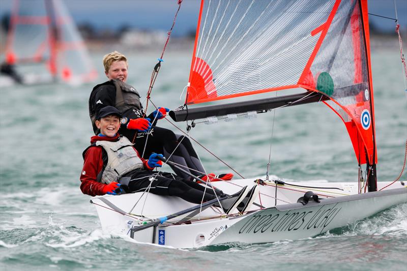 George Tardew and Freddie Simes during the RYA ISAF Youth Worlds Selection Event at Hayling Island - photo © Paul Wyeth / RYA