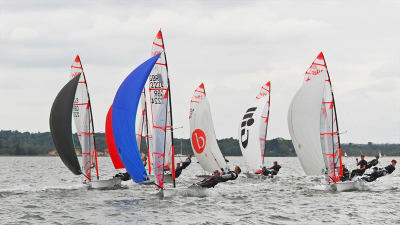 Tight racing during the Harken 29er Grand Prix at Poole photo copyright Mike Millard taken at Poole Yacht Club and featuring the 29er class