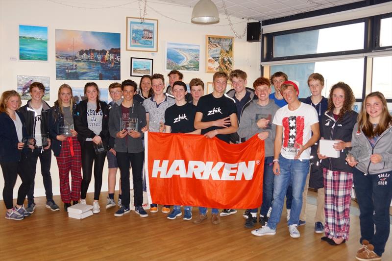 Prize winners at Harken 29er Grand Prix Round 4 at Weymouth photo copyright Paul Hammett taken at Hayling Island Sailing Club and featuring the 29er class