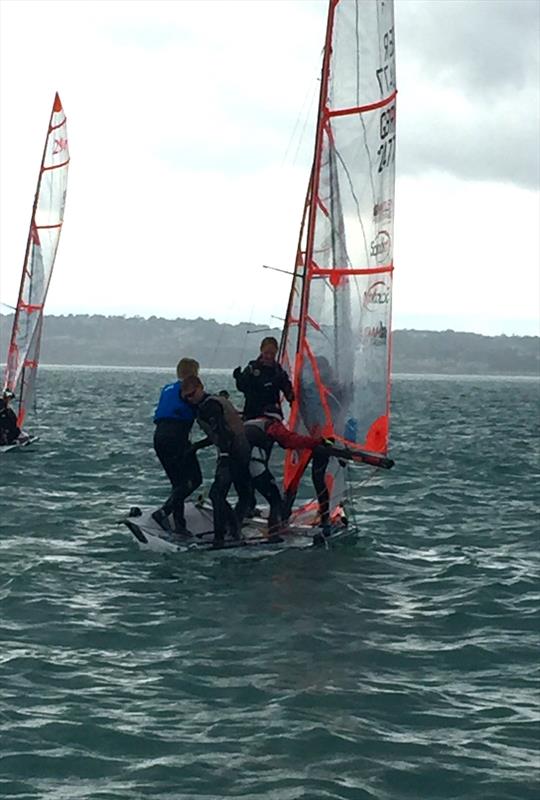 Fully crewed boat on day 4 of the Zhik 29er UK Nationals at Torbay photo copyright Paul Hammett taken at Royal Torbay Yacht Club and featuring the 29er class