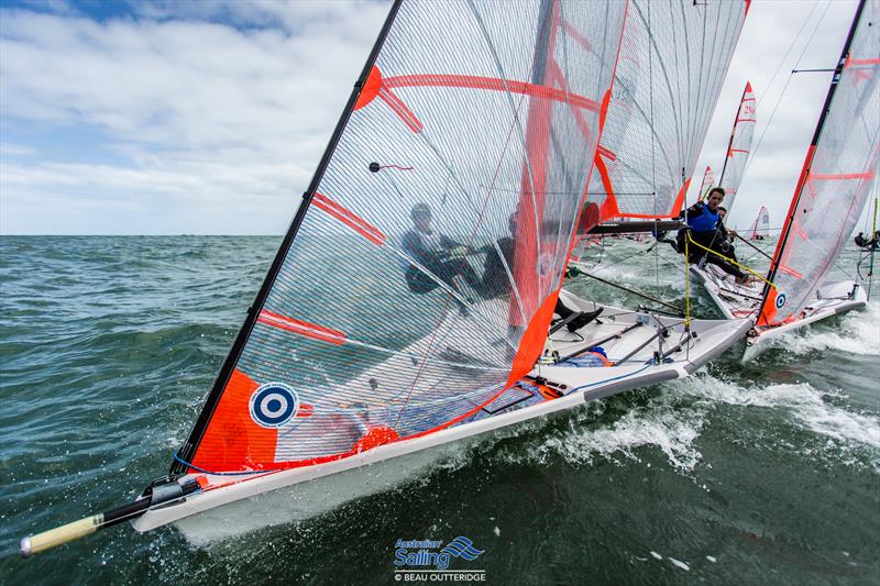 Australian Youth Championship 2017 day 4 at Adelaide photo copyright Beau Outteridge / Australian Sailing taken at Adelaide Sailing Club and featuring the 29er class