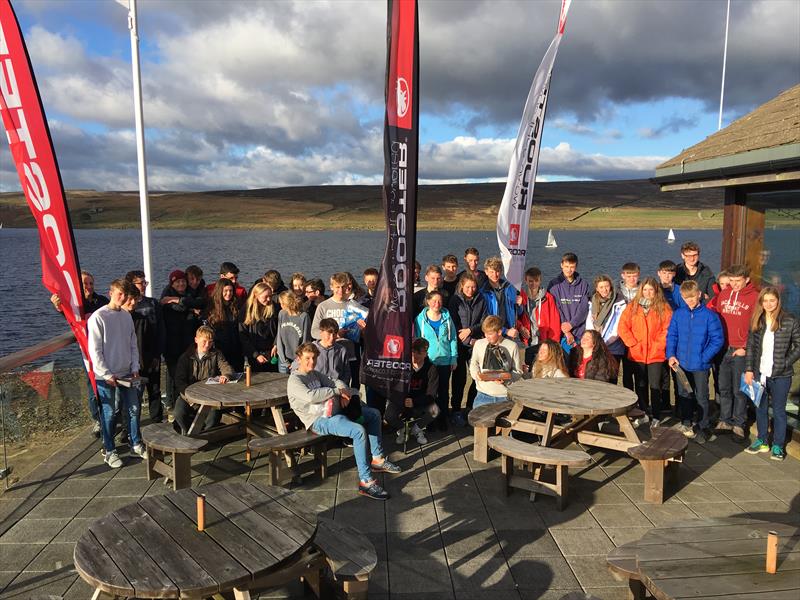 29er sailors during the RYA NE Youth Championships at Yorkshire Dales photo copyright Jo Harris taken at Yorkshire Dales Sailing Club and featuring the 29er class