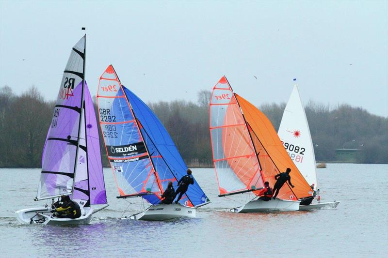 Leigh & Lowton Tipsy Icicle Series Week 2 photo copyright Tim Yeates taken at Leigh & Lowton Sailing Club and featuring the 29er class