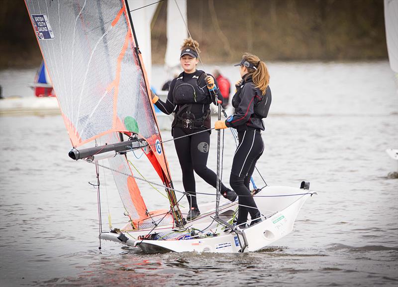 Leigh & Lowton Tipsy Icicle Series Week 10 photo copyright Gerard van den Hoek taken at Leigh & Lowton Sailing Club and featuring the 29er class