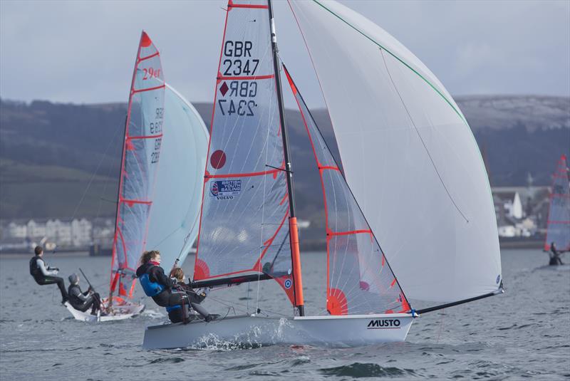 29ers during the 2017 RYA Youth Nationals in Largs photo copyright Marc Turner / RYA taken at Largs Sailing Club and featuring the 29er class