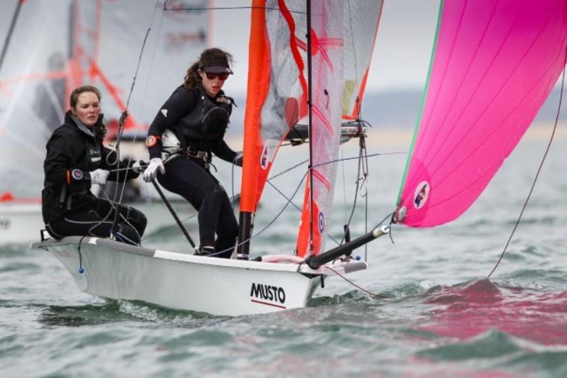 Bella Fellows and Anna Sturrock at the 2017 Youth Nationals - photo © Paul Wyeth / RYA