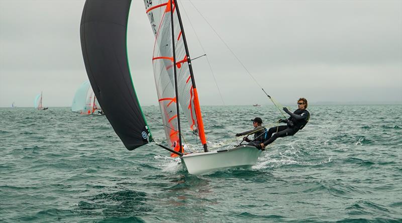 New Zealander Matthias Coutts competing in the silver fleet - 2020 Australian 29er Nationals photo copyright Jordan Roberts taken at Blairgowrie Yacht Squadron and featuring the 29er class