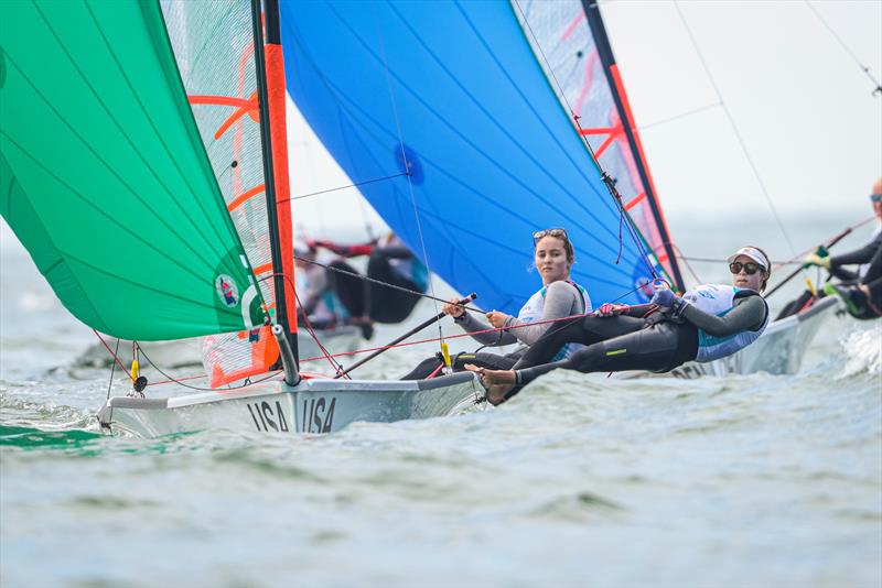 Allianz Youth World Sailing Championships day 4 photo copyright Sailing Energy / World Sailing taken at  and featuring the 29er class