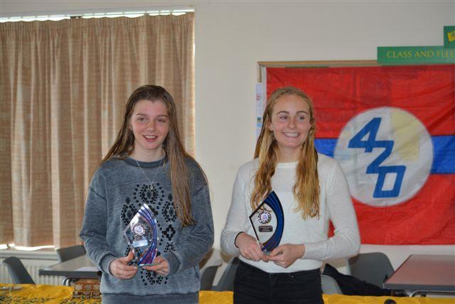 Isabel Davies & Gemma Keers finish as 1st girls in the 420 Inlands at Rutland photo copyright Bernie Lawlor taken at Rutland Sailing Club and featuring the 420 class