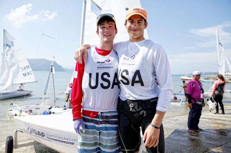 Will Logue and Bram Brakman (USA) at the Youth Worlds in Langkawi photo copyright Christophe Launay taken at  and featuring the 420 class