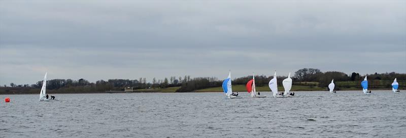 A big lead for Jenny Cropley and Emma Baker during the 420 Inlands Championship at Draycote photo copyright Sue Kalderon taken at Draycote Water Sailing Club and featuring the 420 class