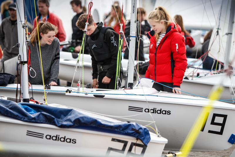 Final preparation at the 2016 RYA Youth Nationals photo copyright Paul Wyeth / RYA taken at Plas Heli Welsh National Sailing Academy and featuring the 420 class