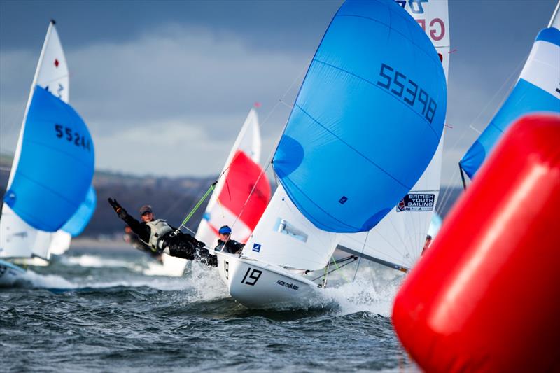 Willow Bland and Lucie Offord on day 4 of the RYA Youth National Championships photo copyright Paul Wyeth / RYA taken at Plas Heli Welsh National Sailing Academy and featuring the 420 class