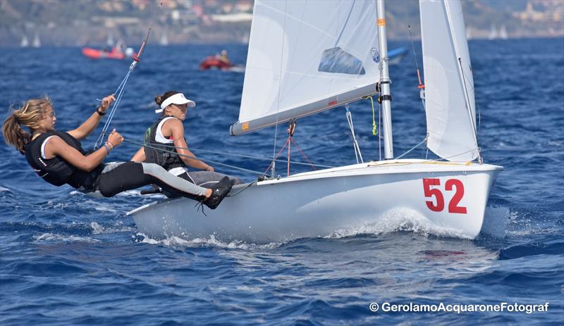 Francesca Russo Cirillo and Alice Linussi (ITA) are 420 Ladies World Champions photo copyright Gerolamo Acquarone taken at Yacht Club Sanremo and featuring the 420 class