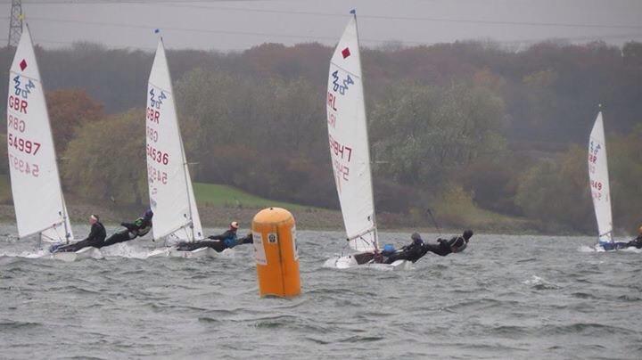 Upwind leg during the Noble Marine 420 End of Season Championship at Grafham photo copyright Mike Cattermole taken at Grafham Water Sailing Club and featuring the 420 class
