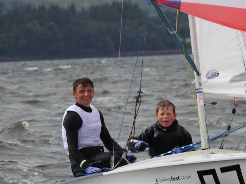 Bertie Fisher and Olly Hawkins during the Sailingfast 420 National Championship at Helensburgh photo copyright Mike Cattermole taken at Helensburgh Sailing Club and featuring the 420 class