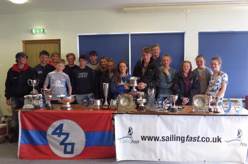 Prize winners in the Sailingfast 420 National Championship at Helensburgh photo copyright Dougie Bell taken at Helensburgh Sailing Club and featuring the 420 class