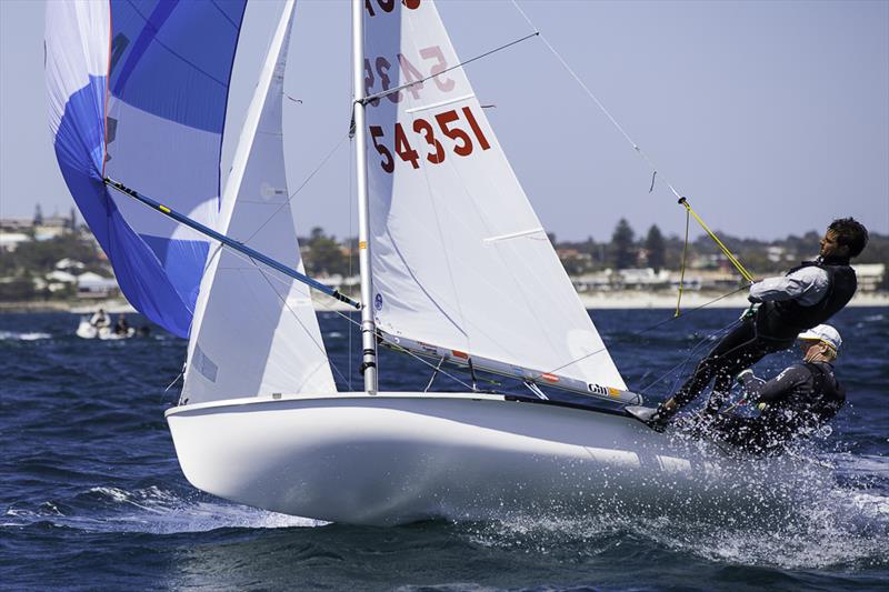 New National champions Chris Charlwood and Josh Dawson at the 420 Australian Nationals at Fremantle photo copyright Bernie Kaaks taken at Fremantle Sailing Club and featuring the 420 class