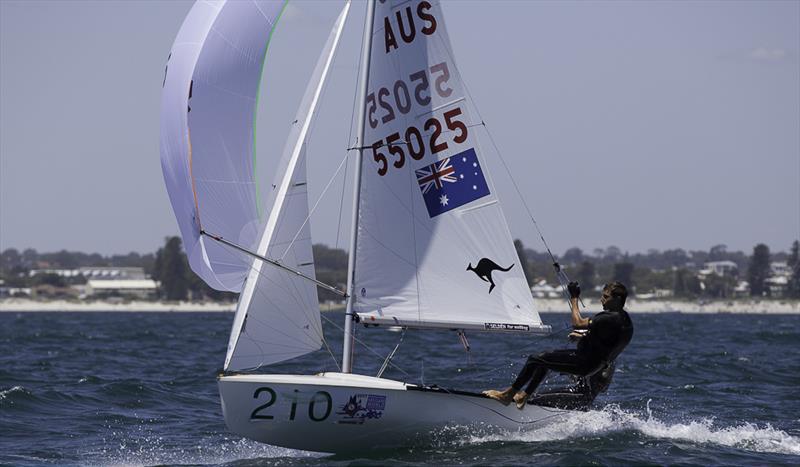 Finn O'Dea/Anton Albtrect (AUS) on day 2 of the 420 World Championship at Fremantle photo copyright Bernie Kaaks taken at Fremantle Sailing Club and featuring the 420 class