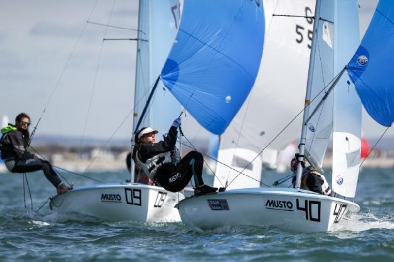 Vita Heathcote and Milly Boyle at the 2017 Youth Nationals photo copyright Paul Wyeth / RYA taken at Royal Yachting Association and featuring the 420 class