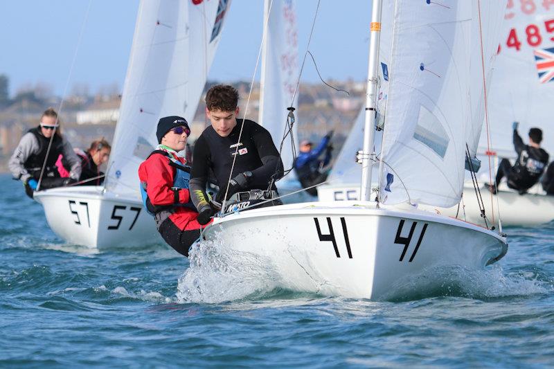 Arwen Fflur and Matthew Rayner win the 420 Winter Championship at Weymouth photo copyright Jon Cawthorne taken at Weymouth & Portland Sailing Academy and featuring the 420 class