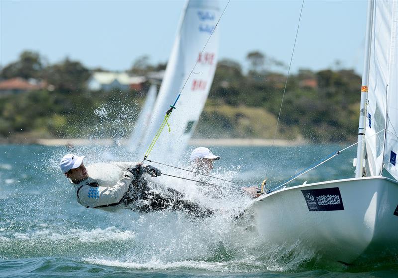 Sime Fantela & Igor Marenic (CRO) on day 1 of ISAF Sailing World Cup Melbourne photo copyright Sport the library taken at Sandringham Yacht Club and featuring the 470 class