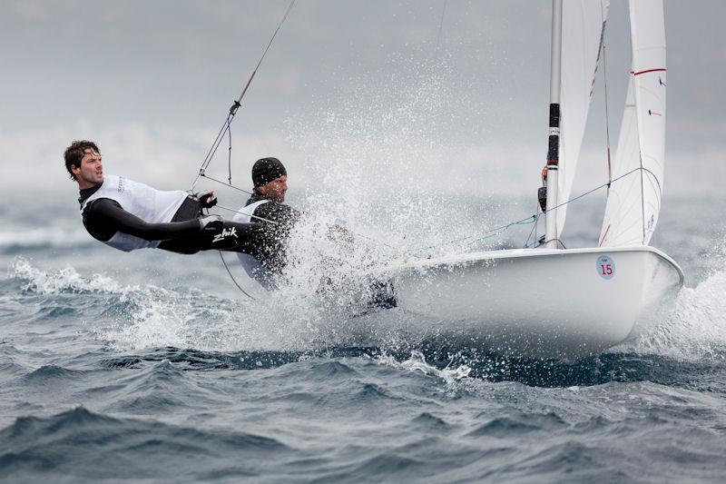Stu Mcnay & Dave Hughes on day 3 of ISAF Sailing World Cup Mallorca photo copyright Mick Anderson / www.sailingpix.dk taken at  and featuring the 470 class