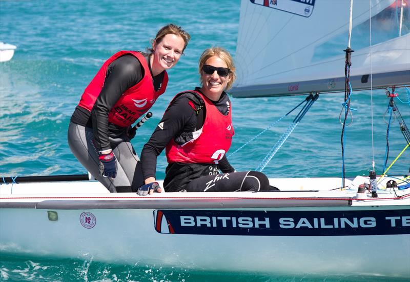 470 Women's bronze for Hannah Mills and Saskia Clark at ISAF Sailing World Cup Mallorca photo copyright Richard Langdon / British Sailing Team taken at  and featuring the 470 class