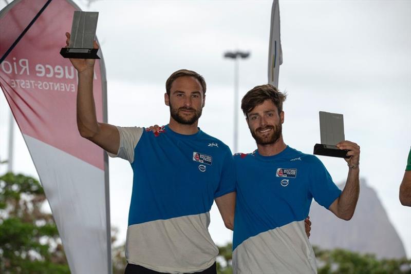 Men's 470 silver for Luke Patience and Elliot Willis at the Aquece Rio - International Sailing Regatta 2014 - photo © Richard Langdon / British Sailing Team