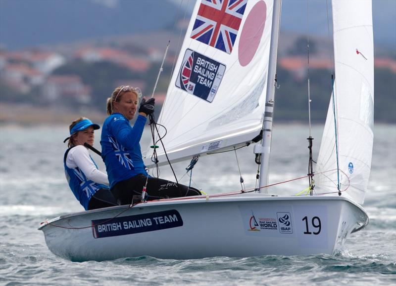 Mills and Clark in medal race action at the ISAF Sailing World Championship photo copyright Ocean Images / British Sailing Team taken at  and featuring the 470 class