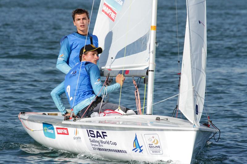 ISAF Sailing World Cup Qingdao medal races photo copyright ISAF taken at  and featuring the 470 class